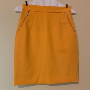 H&M Casual Pencil Skirt - Mango Colored